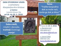 Dani otvorenih vrata u samostanu Klanjateljica Krvi Kristove u Ivancu